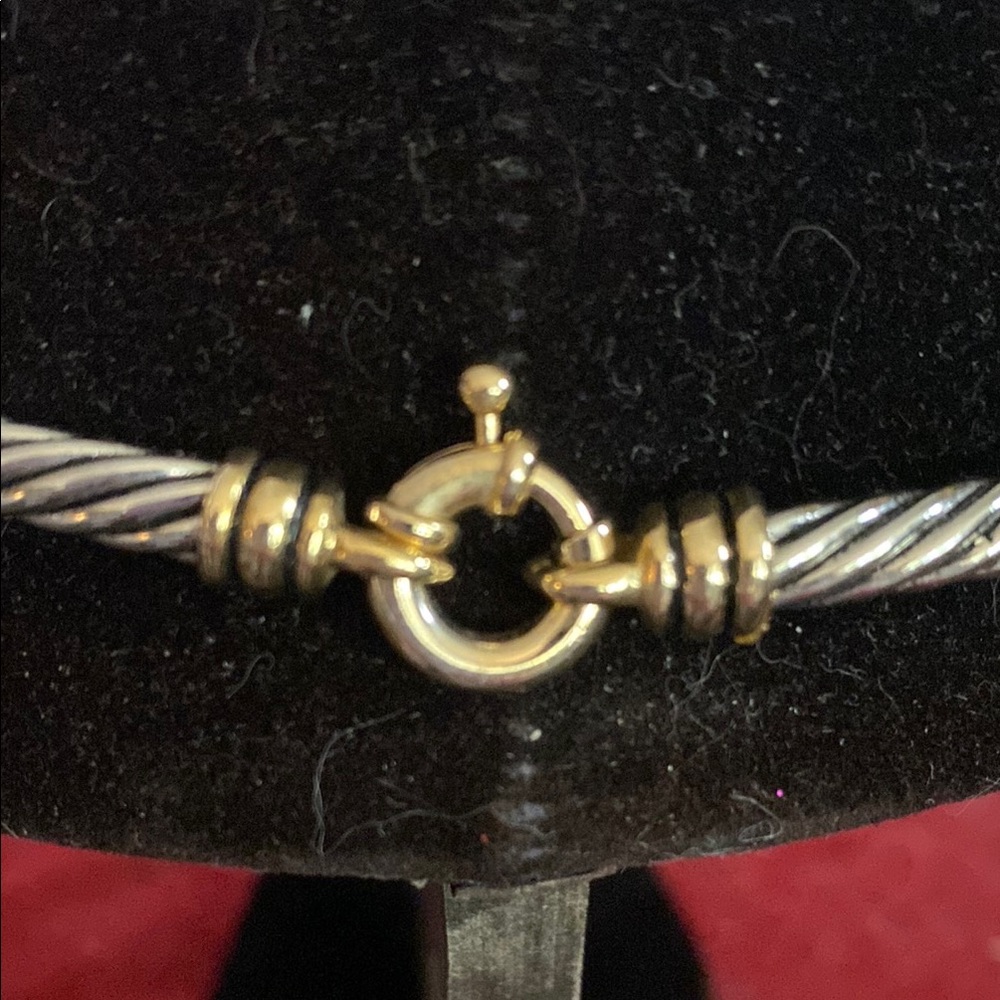 Elegant Gold and Silver Necklace with Turquoise Accents - Picture 3 of 3